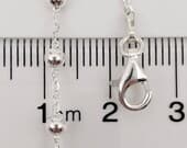 Product image thumbnail 8 for Sterling Silver Ball Chain Necklace: Dainty Satellite Rosary Chain