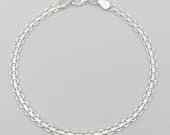 Product image thumbnail 3 for 3mm Bismark Chain Bracelet | .925 Sterling Silver (6.5", 7", 7.5" +  8" lengths)