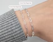 Product image thumbnail 5 for 8mm Paperclip Bracelet (Flat) | .925 Sterling Silver (7" +  7.5" lengths)