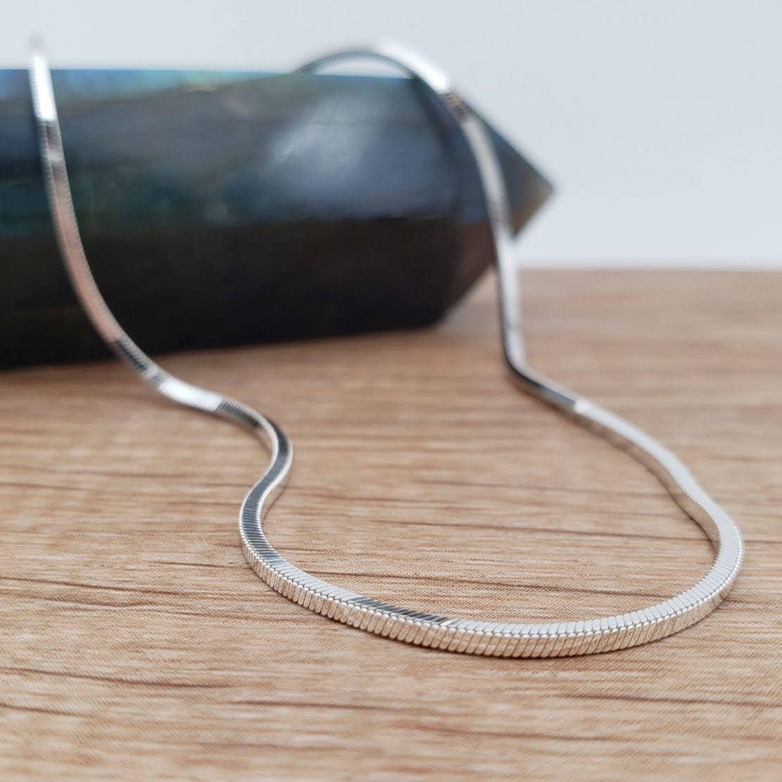 Product gallery image 1 for 1.2mm Square Snake Chain Necklace | .925 Sterling Silver (16", 18", 20", 22", 24" lengths)