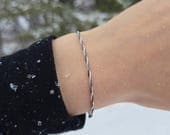 Product image thumbnail 5 for Twisted Oxidized Snake Bracelet | .925 Sterling Silver (6.5", 7", + 7.5" lengths)
