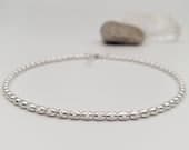 Product image thumbnail 2 for Beaded Oval Anklet | .925 Sterling Silver 9.25"+ 1" extension (adjustable) length