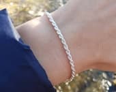 Product image thumbnail 5 for Rope Bracelet | .925 Sterling Silver (2.6 mm) 6.5", 7", 7.5", 7.75" and 8" lengths