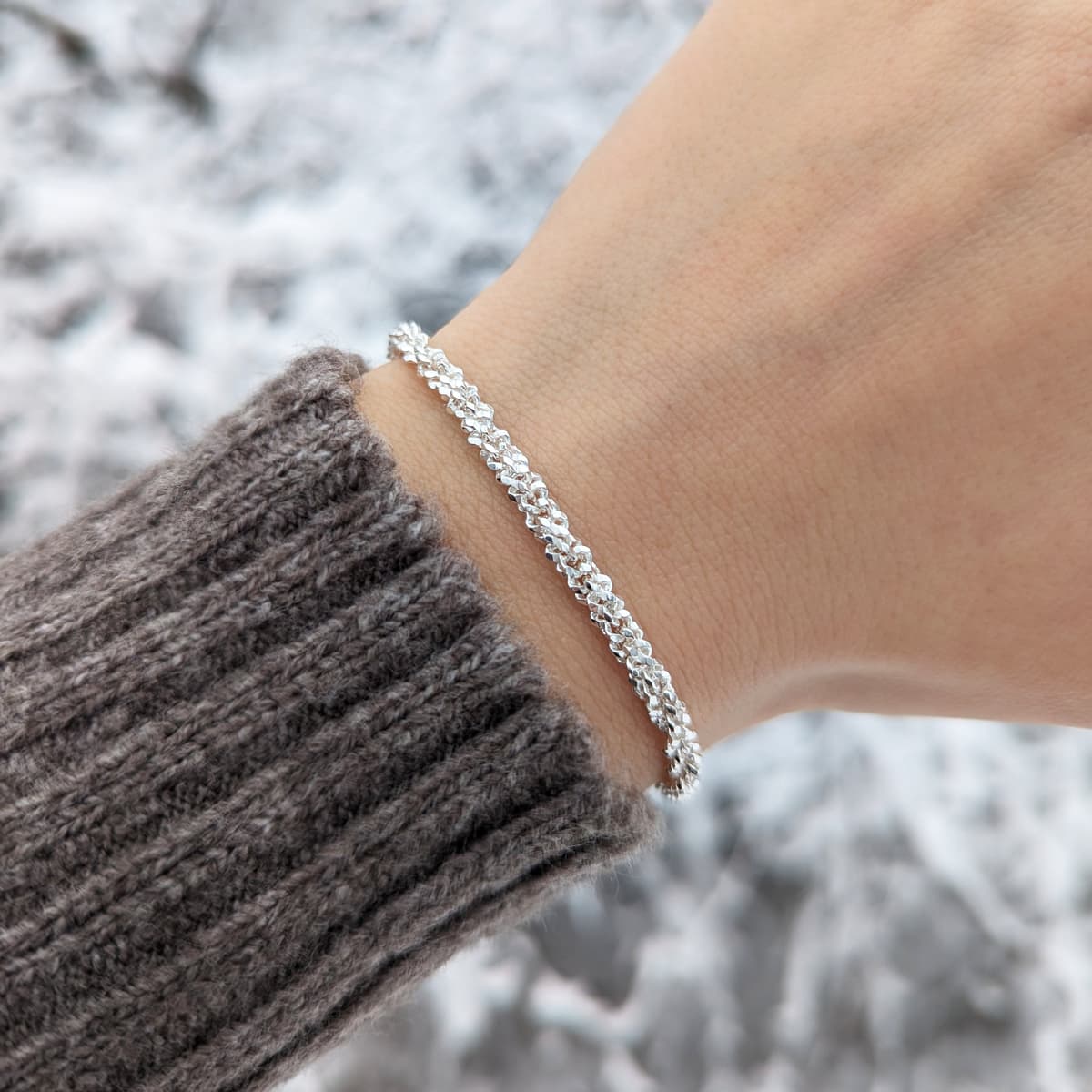 Secondary listing image for Margherita Chain Bracelet | .925 Sterling Silver (6.5", 7", 7.5", 8" + 8.5" lengths)