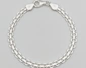 Product image thumbnail 3 for 5mm Bismark Chain Bracelet | .925 Sterling Silver (6.5", 7", 7.5" +  8" lengths)