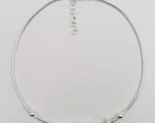 Product image thumbnail 4 for Beaded Ball Anklet | .925 Sterling Silver (9" + 1" extension (adjustable) length)