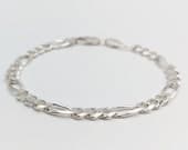 Product image thumbnail 2 for 5.8mm Figaro Chain Bracelet | .925 Sterling Silver (6.5", 7", 7.5", 8" + 8.5" lengths)