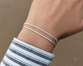 Product image thumbnail 9 for Square Snake Chain Bracelet | .925 Sterling Silver (6", 6.5", 7", 7.5", 8", + 8.5" lengths)