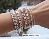 Product image thumbnail 8 for 4.4mm Curb Chain Bracelet | .925 Sterling Silver (6.5", 6.75", 7", 7.75", + 8.25" lengths)