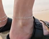 Product image thumbnail 8 for Hearts Chain Anklet | .925 Sterling Silver  (9.25" adjustable length)
