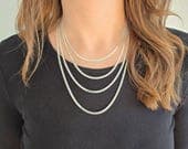 Product image thumbnail 9 for 3mm Bismark Chain Necklace | .925 Sterling Silver (16", 18", 20", + 22" lengths)