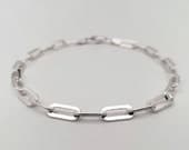 Product image thumbnail 3 for Paperclip Bracelet (Flat) | .925 Sterling Silver (6.5", 7", 7.5" + 8" lengths)