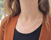Product image thumbnail 8 for 3mm Bismark Chain Necklace | .925 Sterling Silver (16", 18", 20", + 22" lengths)