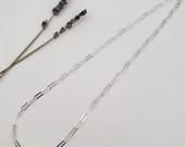 Product image thumbnail 3 for Paperclip Chain Necklace (Flat) | .925 Sterling Silver (16", 18", 20", + 22" lengths)