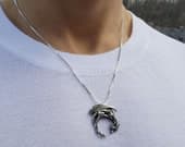 Product image thumbnail 5 for Dragon On A Crescent Moon Pendant | .925 Sterling Silver (Pendant Only, No Chain Included)