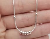 Product image thumbnail 5 for Beaded Ball Anklet | .925 Sterling Silver (9" + 1" extension (adjustable) length)