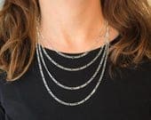 Product image thumbnail 7 for 3mm Figaro Chain Necklace | .925 Sterling Silver ( 16", 18", 20", + 22" lengths)