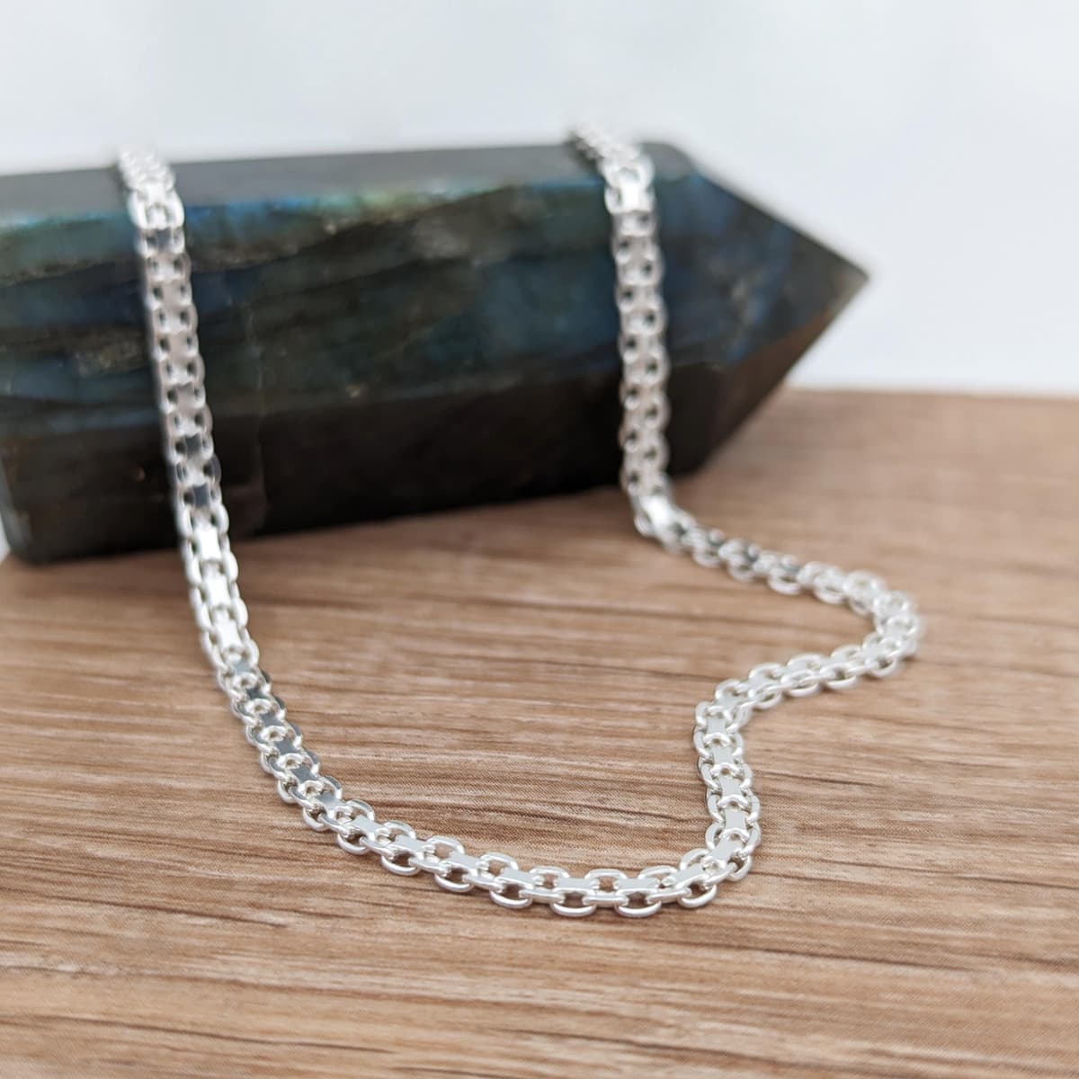 Main listing image for 3mm Bismark Chain Necklace | .925 Sterling Silver (16", 18", 20", + 22" lengths)