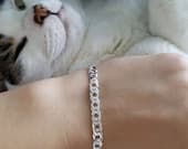 Product image thumbnail 5 for Rombo Bracelet .925 Sterling Silver (5.8 mm) AKA Double Curb (7", 7.5" + 8" lengths)