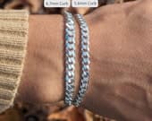 Product image thumbnail 8 for 5.6mm Curb Chain Bracelet | .925 Sterling Silver (6.5", 7", 7.5", 8" + 8.5" lengths)