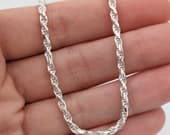 Product image thumbnail 5 for 2.6mm Rope Anklet | .925 Sterling Silver (9.5" + 1" extension (adjustable) length)