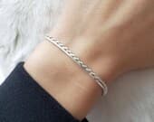 Product image thumbnail 7 for Square Snake Chain Bracelet | .925 Sterling Silver (6", 6.5", 7", 7.5", 8", + 8.5" lengths)