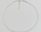 Product image thumbnail 4 for 3mm Bismark Anklet | .925 Sterling Silver (9.5"+ 1" extension (adjustable) length)