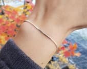 Product image thumbnail 2 for Square Snake Chain Bracelet | .925 Sterling Silver (6", 6.5", 7", 7.5", 8", + 8.5" lengths)