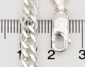 Product image thumbnail 5 for Sterling Silver Rombo Chain Bracelet: Italian Double Curb, 5.5mm