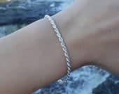 Product image thumbnail 6 for Rope Bracelet | .925 Sterling Silver (2.6 mm) 6.5", 7", 7.5", 7.75" and 8" lengths