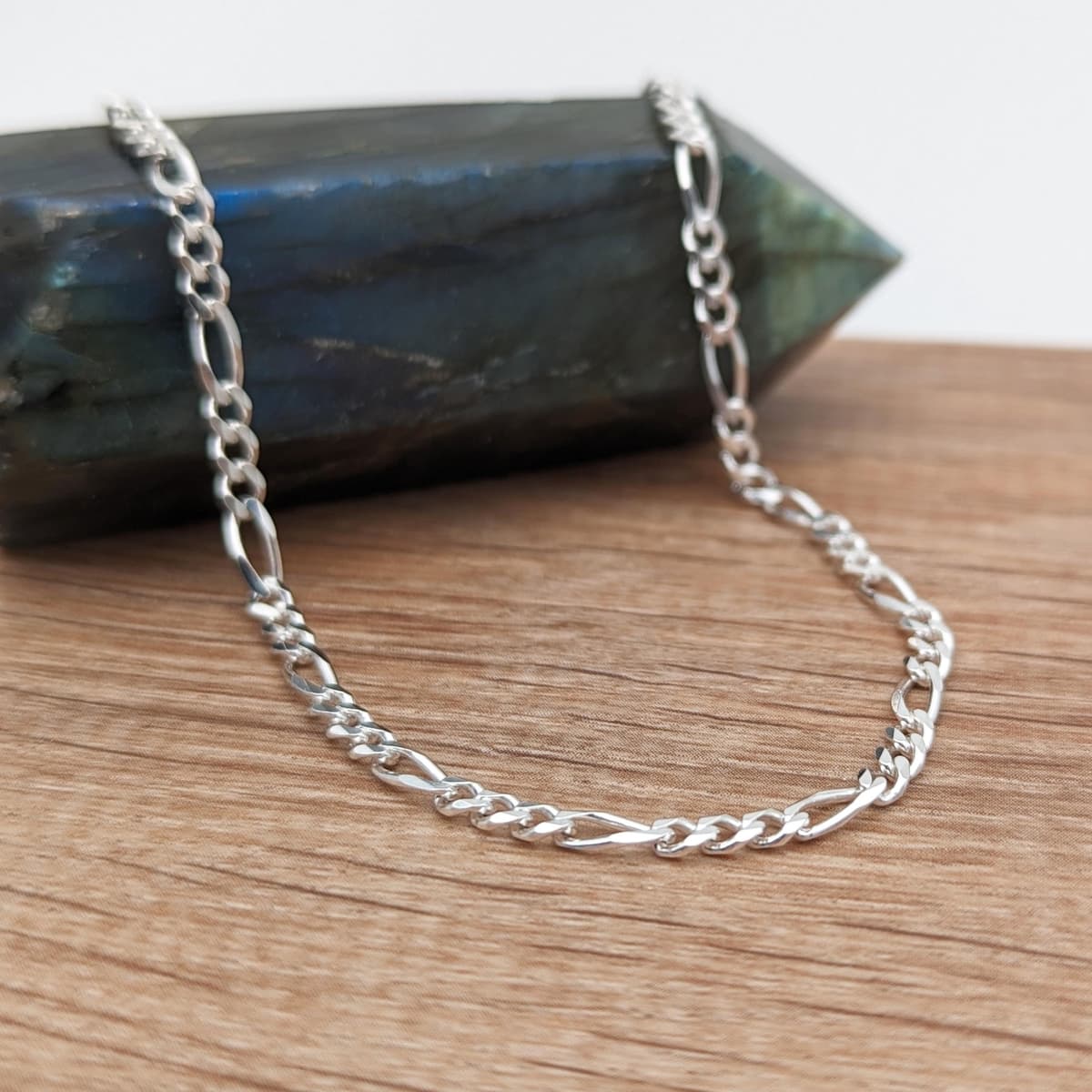 Main listing image for 3mm Figaro Chain Necklace | .925 Sterling Silver ( 16", 18", 20", + 22" lengths)