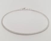 Product image thumbnail 3 for Square Snake Chain Bracelet | .925 Sterling Silver (6", 6.5", 7", 7.5", 8", + 8.5" lengths)