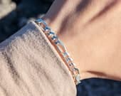 Product image thumbnail 5 for 5.8mm Figaro Chain Bracelet | .925 Sterling Silver (6.5", 7", 7.5", 8" + 8.5" lengths)