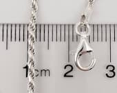 Product image thumbnail 7 for 1.8mm .925 Sterling Silver Rope Chain Necklace: Italian Made  | (16", 18", 20", 22", 24", 30" + 36" lengths)