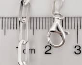 Product image thumbnail 8 for Paperclip Chain Necklace (Flat) | .925 Sterling Silver (16", 18", 20", + 22" lengths)