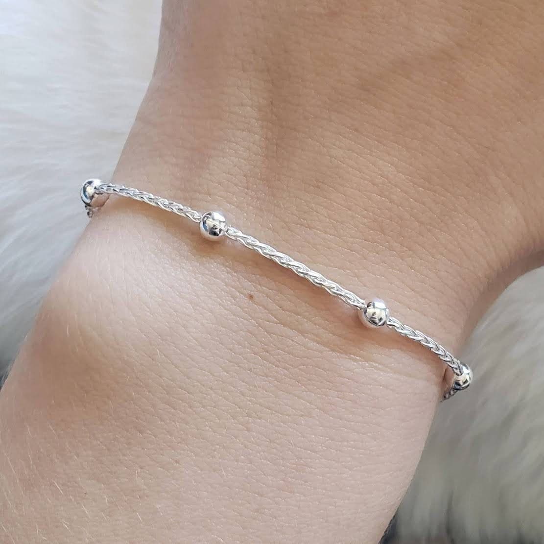 Main listing image for Spiga (Wheat) Ball Bracelet | .925 Sterling Silver (6.5", 7", + 7.5" lengths)