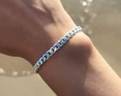 Product image thumbnail 1 for 5.6mm Curb Chain Bracelet | .925 Sterling Silver (6.5", 7", 7.5", 8" + 8.5" lengths)