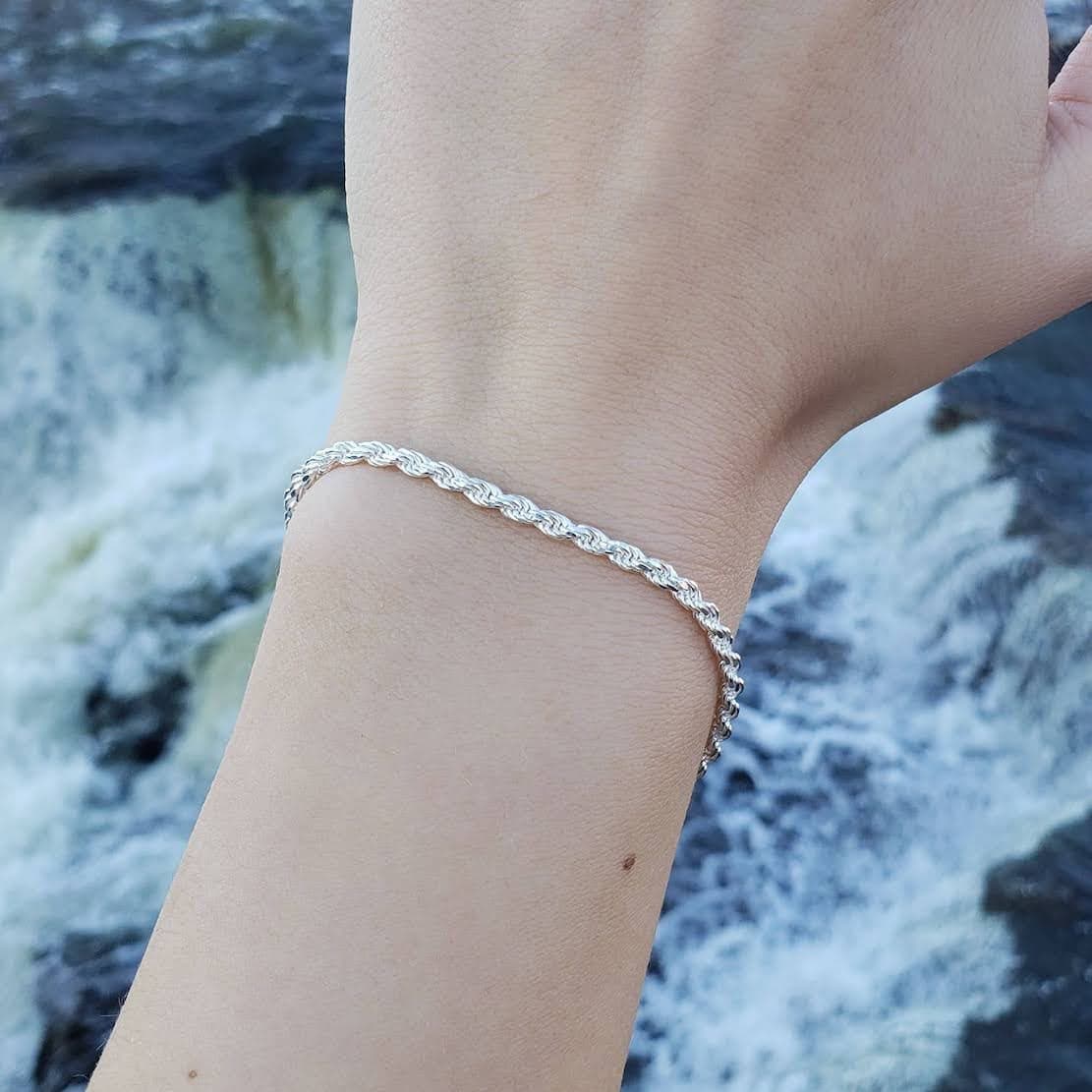 Main listing image for Rope Bracelet | .925 Sterling Silver (2.6 mm) 6.5", 7", 7.5", 7.75" and 8" lengths
