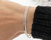 Product image thumbnail 8 for Square Snake Chain Bracelet | .925 Sterling Silver (6", 6.5", 7", 7.5", 8", + 8.5" lengths)