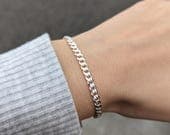 Product image thumbnail 7 for 4.4mm Curb Chain Bracelet | .925 Sterling Silver (6.5", 6.75", 7", 7.75", + 8.25" lengths)