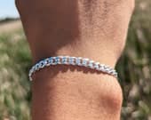 Product image thumbnail 6 for 5.6mm Curb Chain Bracelet | .925 Sterling Silver (6.5", 7", 7.5", 8" + 8.5" lengths)
