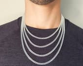 Product image thumbnail 9 for 4.4mm Curb Chain Necklace | .925 Sterling Silver ( 18", 20", 22", + 24" lengths)