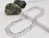 Product image thumbnail 2 for 6.5mm Rombo Bracelet (Double Curb) | .925 Sterling Silver (7.5" + 8" lengths)