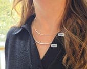 Product image thumbnail 8 for 2mm Square Snake Chain Necklace | .925 Sterling Silver (18", 20" lengths)