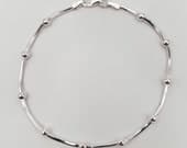 Product image thumbnail 3 for Sterling Silver Snake Chain Bracelet: Diamond Cut Ball Bracelet