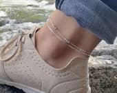 Product image thumbnail 8 for Three Ball Anklet | .925 Sterling Silver (9.25" + 1" extension (adjustable) length)