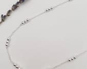 Product image thumbnail 6 for Three Ball Chain Necklace | .925 Sterling Silver (16", 18", 20", 22", 24" + 30" lengths)