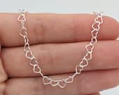 Product image thumbnail 5 for Hearts Chain Anklet | .925 Sterling Silver  (9.25" adjustable length)
