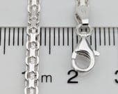 Product image thumbnail 6 for 3mm Bismark Chain Necklace | .925 Sterling Silver (16", 18", 20", + 22" lengths)