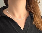 Product image thumbnail 2 for 3mm Bismark Chain Necklace | .925 Sterling Silver (16", 18", 20", + 22" lengths)